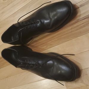 John Varvatos handmade in Italy black dress shoes "Ghost Stitch"